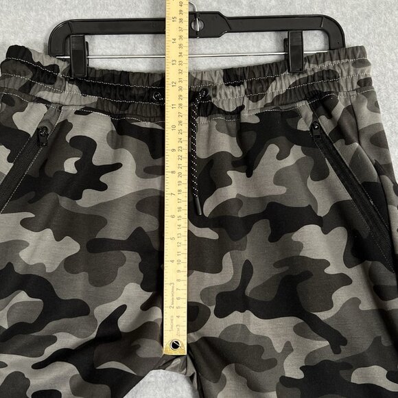 Southpole Men’s Tech Fleece Shorts Sportswear Size Lg Camo Black Grey - Picture 7 of 11